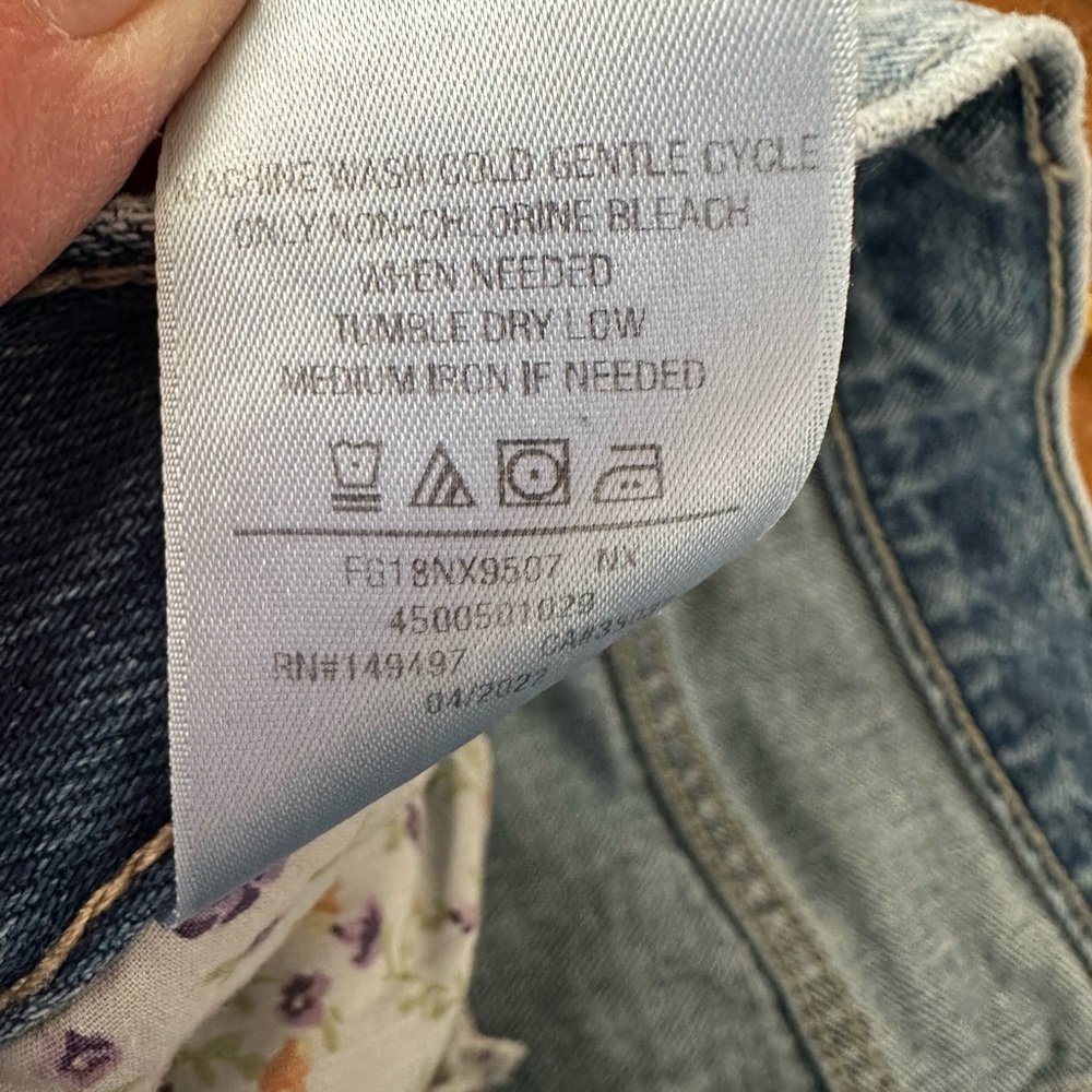 Favorite Daughter The Tommy mid rise boyfriend Blue Embroidered Jeans size 31 - Picture 6 of 12